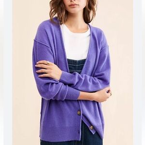 J. Jill Lavender Cardigan Sweater 💜